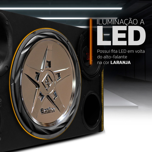 Caixa Som Trio Goiano Amplificada 850w Bomber 12 Edge 4 Vias