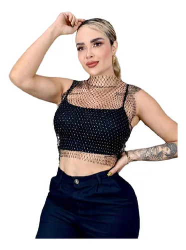 Blusa malla transparente hotsell
