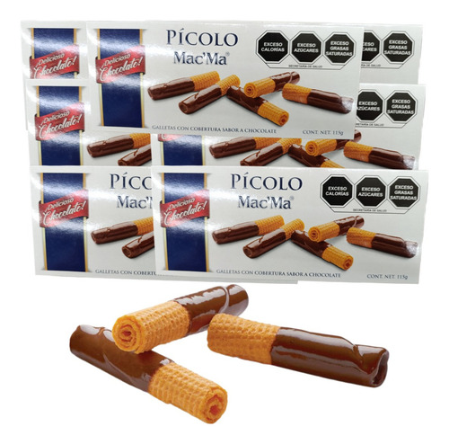 Pícolo Galleta Barquillo 115g C/u Chocolate Mac Ma