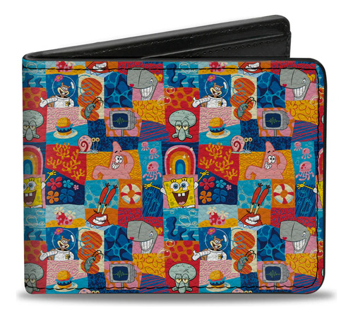 Cartera Bob Esponja Patricio Arenita Don Cangrejo Calamardo Rojo Collage
