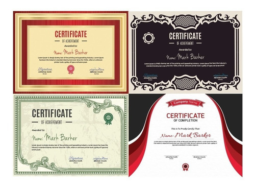 Pack De Vectores Editables Imprimibles Diplomas Certificados