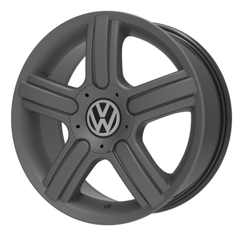 Roda Liga Leve Para Volkswagen Vw Volcano Space Aro 17 4x100 Cor Grafite Fosco