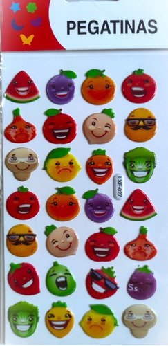 Stickers Adhesivos Frutas Animadas 3d 