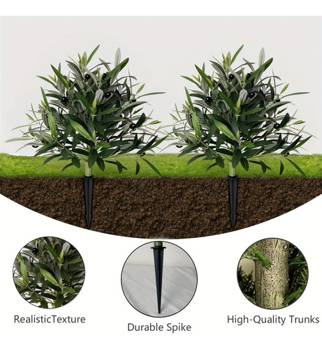 Olivo Artificial Topiario Con Estaca Para Suelo,