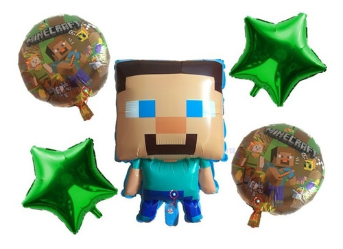 Diy Minecraft Globos Videojuego Fiesta Cumpleaños