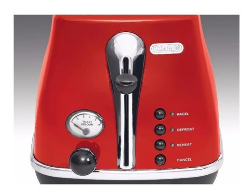 Tostadora Delonghi Icona Roja Cto2003r Para 2 Panes