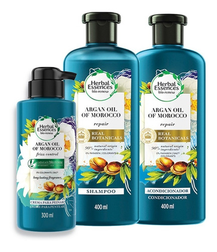  Kit X 3 Und Herbal Essences Argan Oil Of Morocco 1100ml