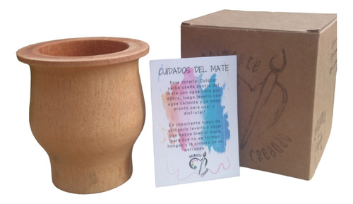 Mate De Madera De Algarrobo Torneado Xl Grande.  Camionero