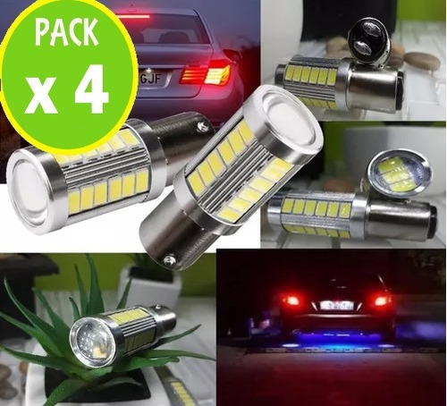Pack 4 Ampolletas 33 Led P21 Doble Contacto Lupa
