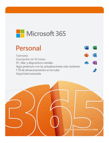 Microsoft 365 Personal Suscripción Anual + 1 Tb