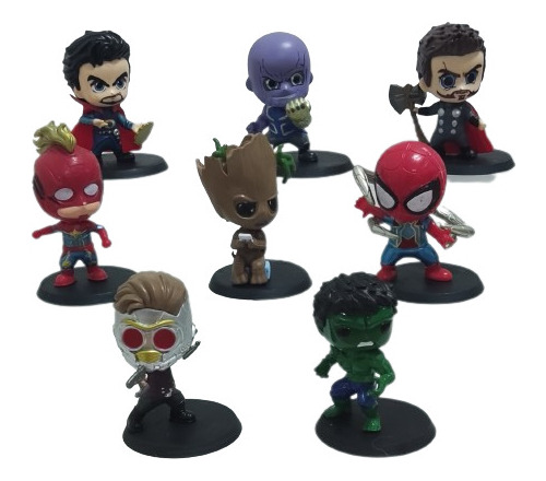 Figuras De Colección Avengers 10cm (juego Completo 8und)