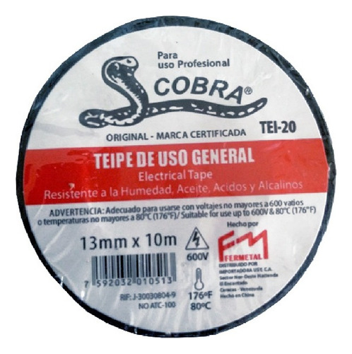 Tei-02 Teipe Cobra 10 Mt Kit De 6 Und