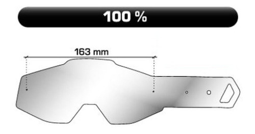 Kit Tear Off Nirson P/ Antiparra 100% 12 Unid. Solomototeam