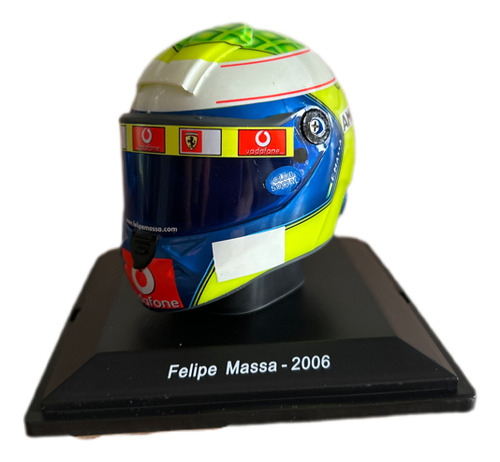 Miniatura F1 Capacete Ferrari Felipe Massa 2006 Spark 1/5 Verde