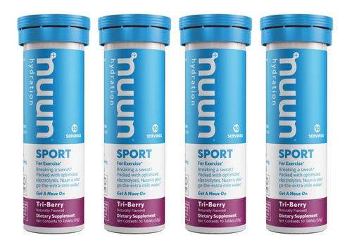 Electrolitos Hidratación En Tableta Sabor Fresa 4 Pack Nuun 