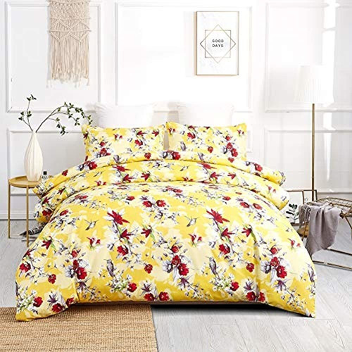 Dada Bedding Radiant Sunshine Yellow Floral Funda Nórdica - 