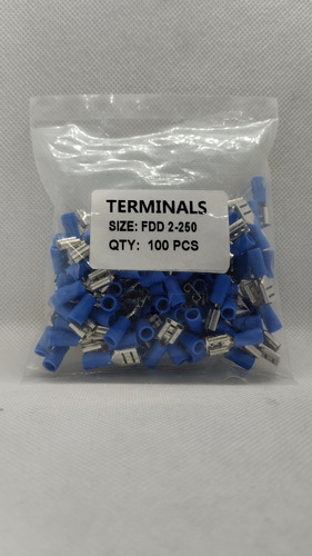 Terminal Tipo Faston Hembra Azul Fdd2-250 (awg 16-14 )