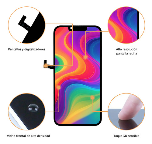 Pantalla Fhd Lcd Para iPhone 13 Pro Max A2641 ,a2484 ,a2643