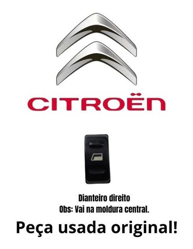 Botão Vidro Elétrico Simples Citroen Xsara Picasso 2003 2004