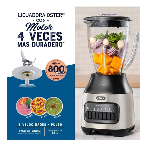 Licuadora Oster Blstpeg-bgb 6 Vel Mas Pulso 1.5 L + Vaso Bng