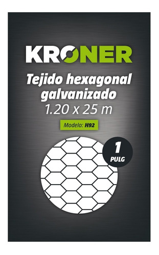 Imagen 3 de 5 de Tejido Malla Hexagonal Galv. 1' X 1.20 Mt. X 25 Mts Kroner