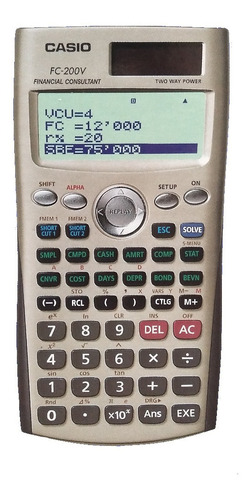 Calculadora Financiera Casio Fc-200v Interes Compuesto Bonos