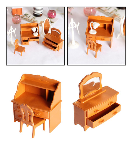3 Uds Moderno 1:12 Escala Casa De Muñecas Espejo De