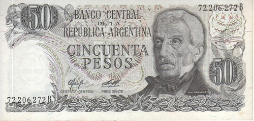 Bottero 2379a - Billete De 50 Pesos Ley Año 1977 - Xf+