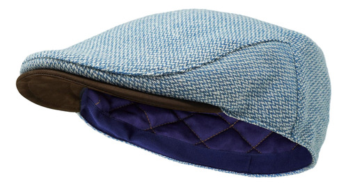 The Sloan Atlantic Gorra Plana Tweed Irlandés Y Cuero Nobuck