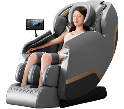 Poltrona De Massagem Dubai Tech Bluetooth Gravidade Zero Cor Cinza-escuro