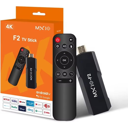 Tv Stick 4k Wi-fi Android Smart Tv Box Hdmi C/remoto C/ M@gi Negro Estándar