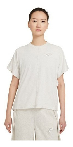 Remera Nike Ss Top Earth Day Oatmeal De Mujer - Cz8355-141