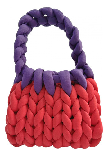 Bolso De Mano Tejido A Mano Para Mujer, Bolsa De Moda Hecha