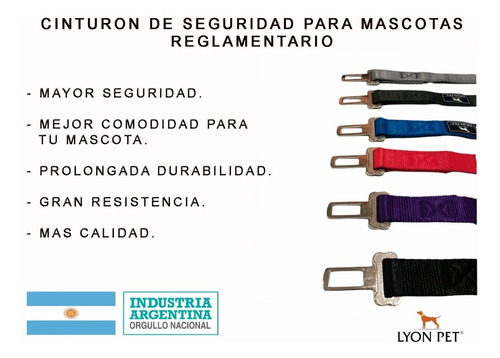 Imagen 6 de 10 de Cinturon De Seguridad Para Mascotas Reglamentario El Mejor!!