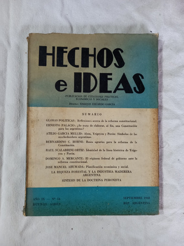 Hechos E Ideas 1948 Palacio Mellid Horne Scalabrini Ortiz