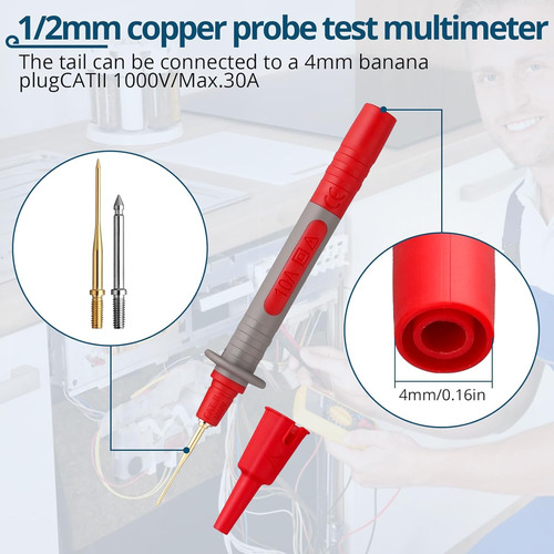 Allmeter Kit De Cables De Prueba De Multímetro De 18 Uds. De