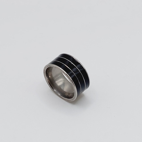 Anillo Negro - Acero Quirurgico - Diametro Interno 17mm
