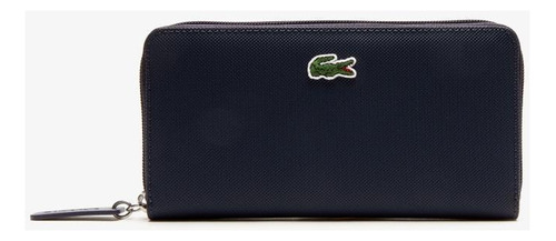 Lacoste Carteira Feminina L1212 Com Zíper Para 12 Cartões Cor Azul-escuro Tamanho 00