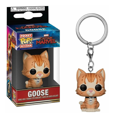 Llavero Marvel Captain Marvel Goose The Cat Pocket Pop! 