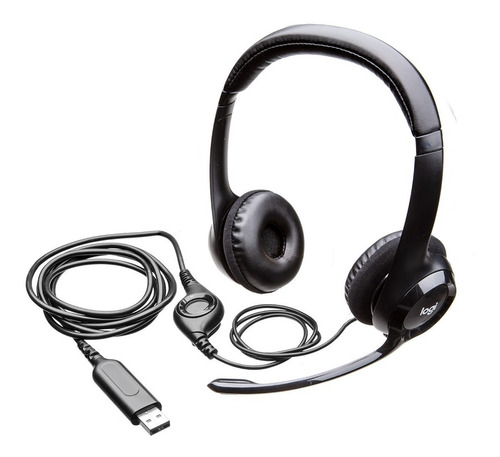 Imagen 8 de 8 de Auriculares Headset Logitech Clearchat H390 Microfono Usb Skype Pc Mac Gtia Oficial