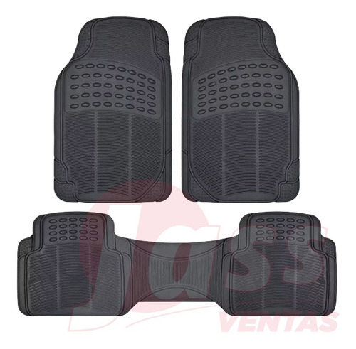 Cubre Alfombra Goma Pesada Universal 3 Piezas Auto Camioneta