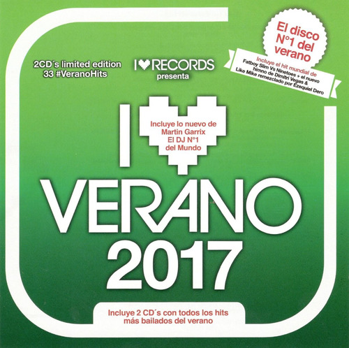 I Love Verano 2017 Various Artists Cd X 2 Nuevo