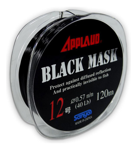 Linha Monofilamento Applaud Black Mask Preta 120m