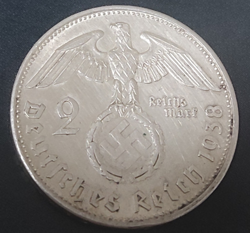 Moneda De Alemania 2 Marcos 1938 (b), Plata.