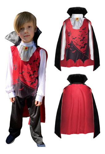 Ropa Disfraz Vampiro Halloween Para Niños Pequeños