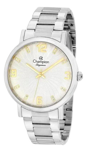 Relógio Champion Feminino Analógico Prateado Cn25636x