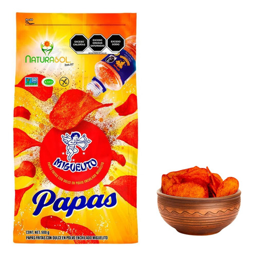 Papas Miguelito Naturasol Fritas Dulce Polvo Enchilado 500g