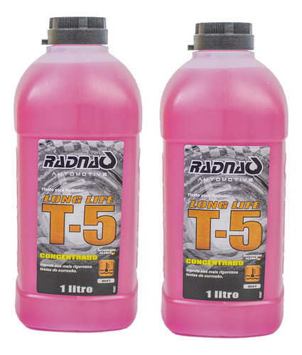 Aditivo Radiador Rosa T5 Radnaq 2 Litros Concentrado