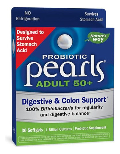 Nature's Way Perlas Probióticas Para Hombres Y Mujeres Mayo