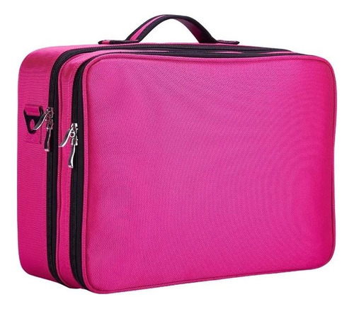 Maleta De Maquiagem Mochila Para Maquiador E Manicure Cor Rosa